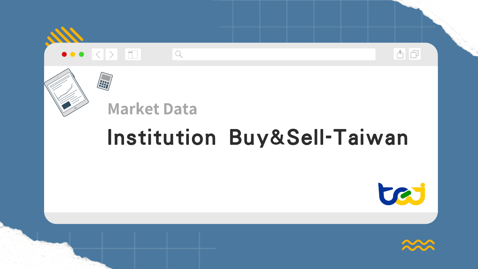 The trading volume of the three major institutional investors in Taiwan accounts for about 40% of the overall Taiwan stock market. Find QFII/funds/dealer net buy & sell in Taiwan market to observe their behavior of the stock transactions. Identify market trends by tracking the trading data of institutional investors with this data.